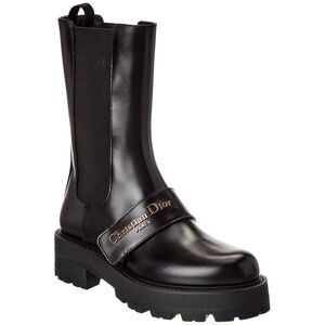 Dior D-Quest Leather Boot, Black